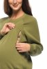 MijaCulture - 3 in 1 light super soft maternity and nursing sweatshirt Olivia M019 Green